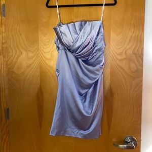 David’s Bridal Silk Strapless Dress Size 6